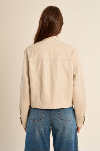 Veste courte mortard, effet simili-cuir