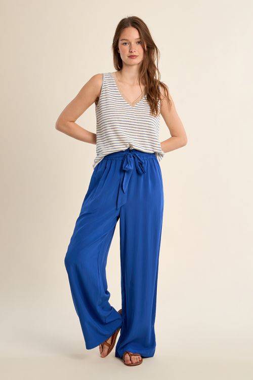 Tank top with wide straps, sailor shirt