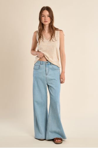 Débardeur à larges bretelles, marinière