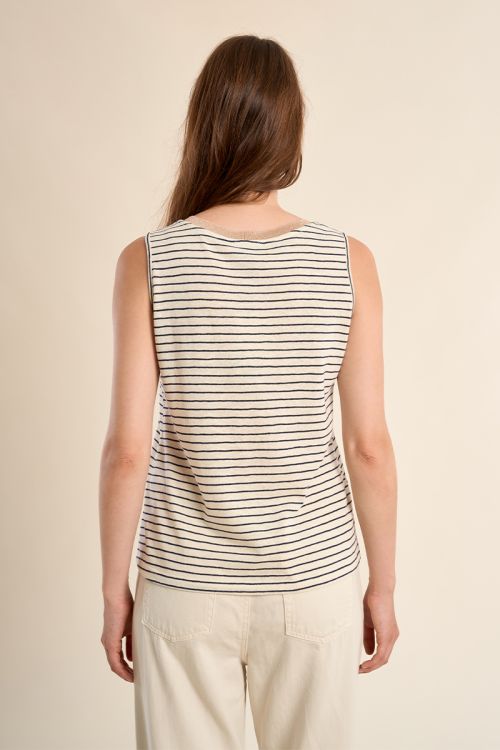 Tank top with wide straps, sailor shirt