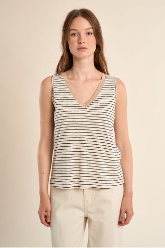 Débardeur à larges bretelles, marinière