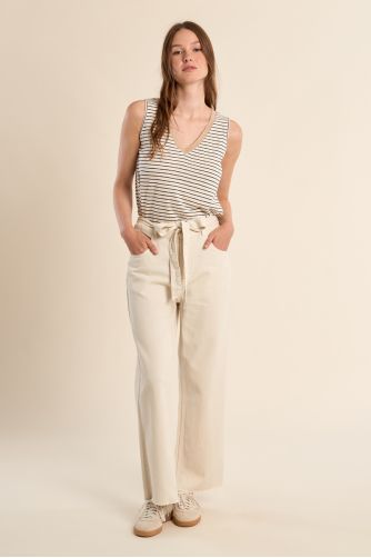 Débardeur à larges bretelles, marinière