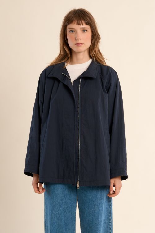 Short, oversized trench coat
