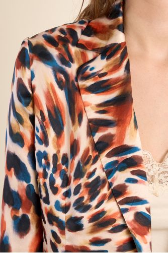 Blazer droit, imprimé