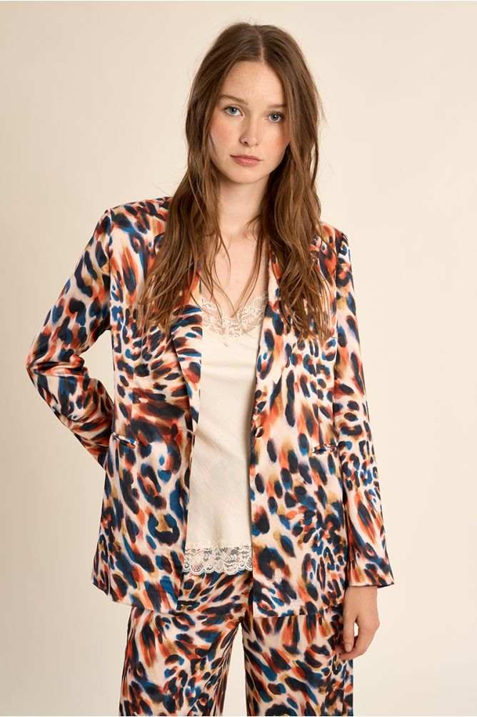 Blazer droit, imprimé