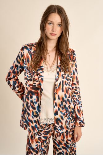 Blazer droit, imprimé