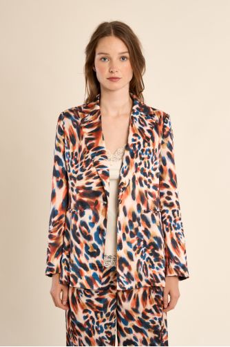 Blazer droit, imprimé