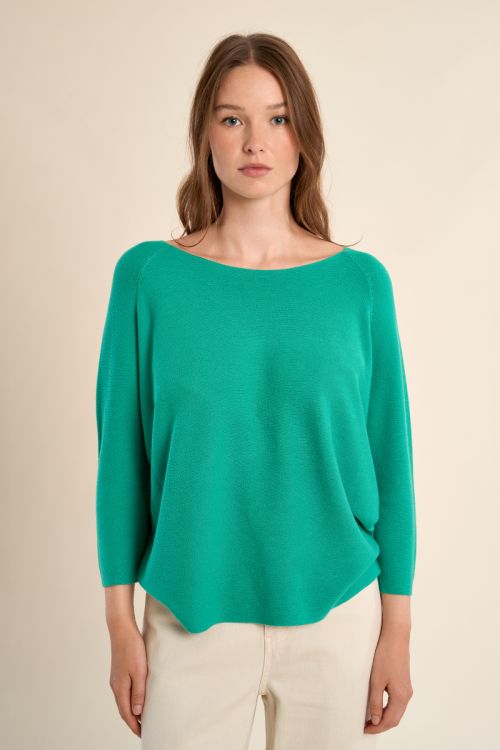 Jersey de mujer de manga larga, corte amplio.