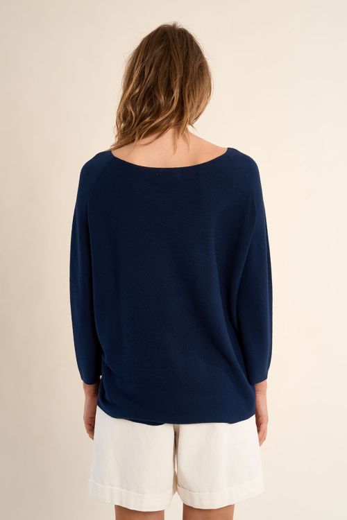 Jersey de mujer de manga larga, corte amplio.