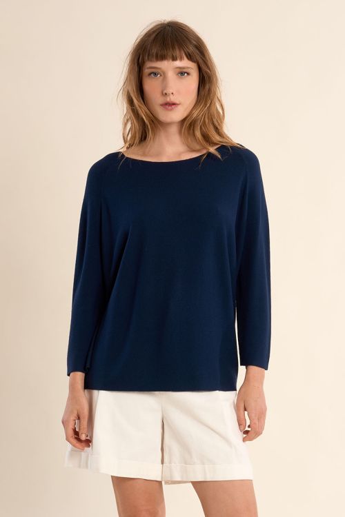 Jersey de mujer de manga larga, corte amplio.
