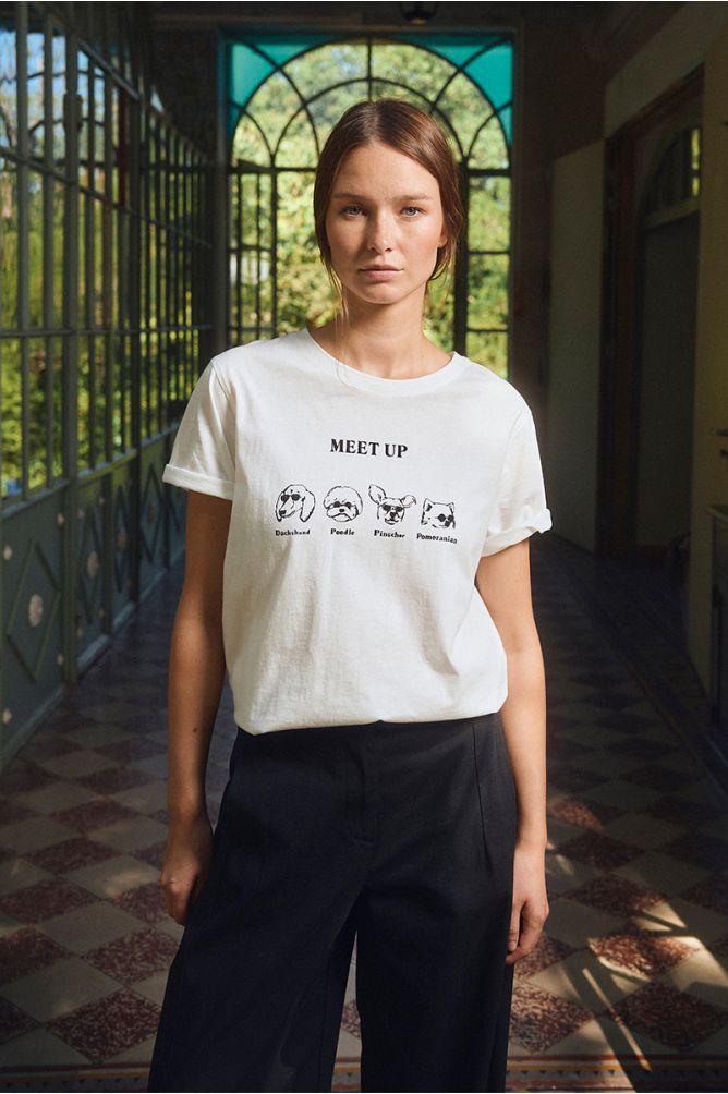 Straight T-shirt with illustration