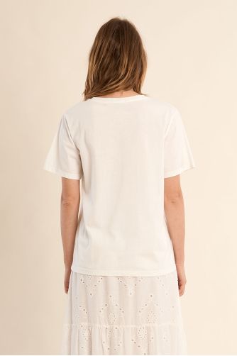 T-shirt droit à illustration