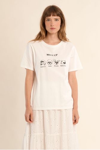 Straight T-shirt with illustration