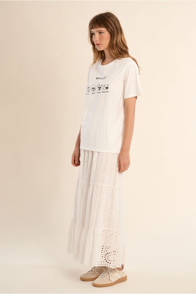 Straight T-shirt with illustration