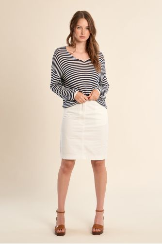 Long-sleeved knit, sailor shirt