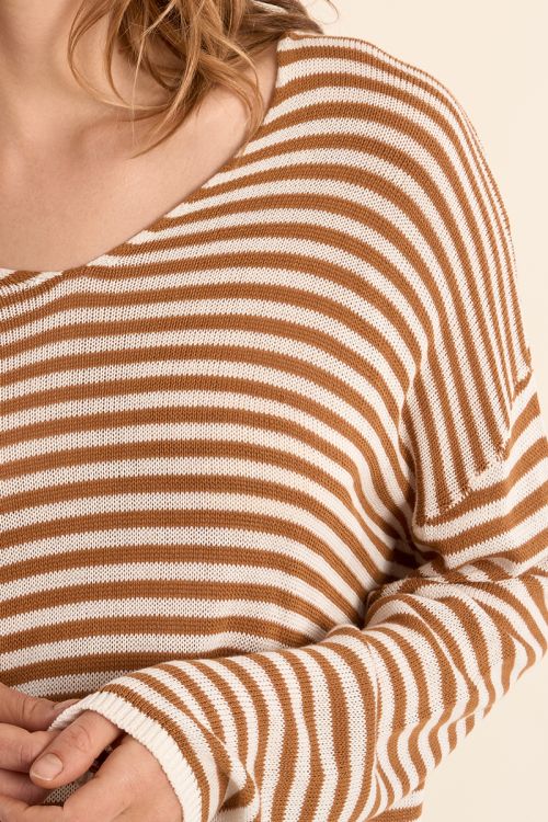 Long-sleeved knit, sailor shirt