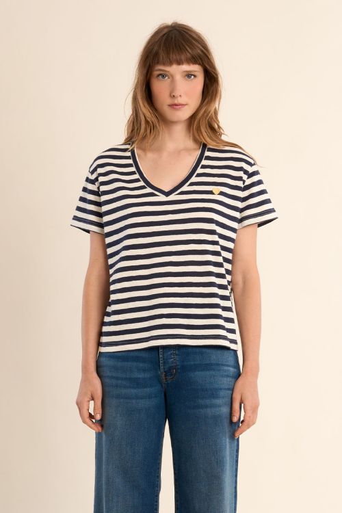 T-shirt fluide à col V