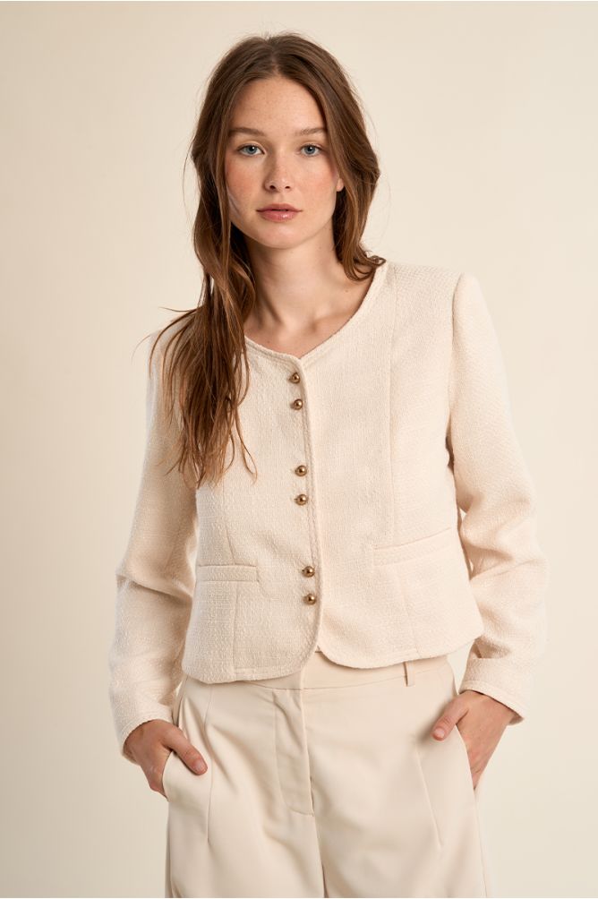 Veste courte, en tweed