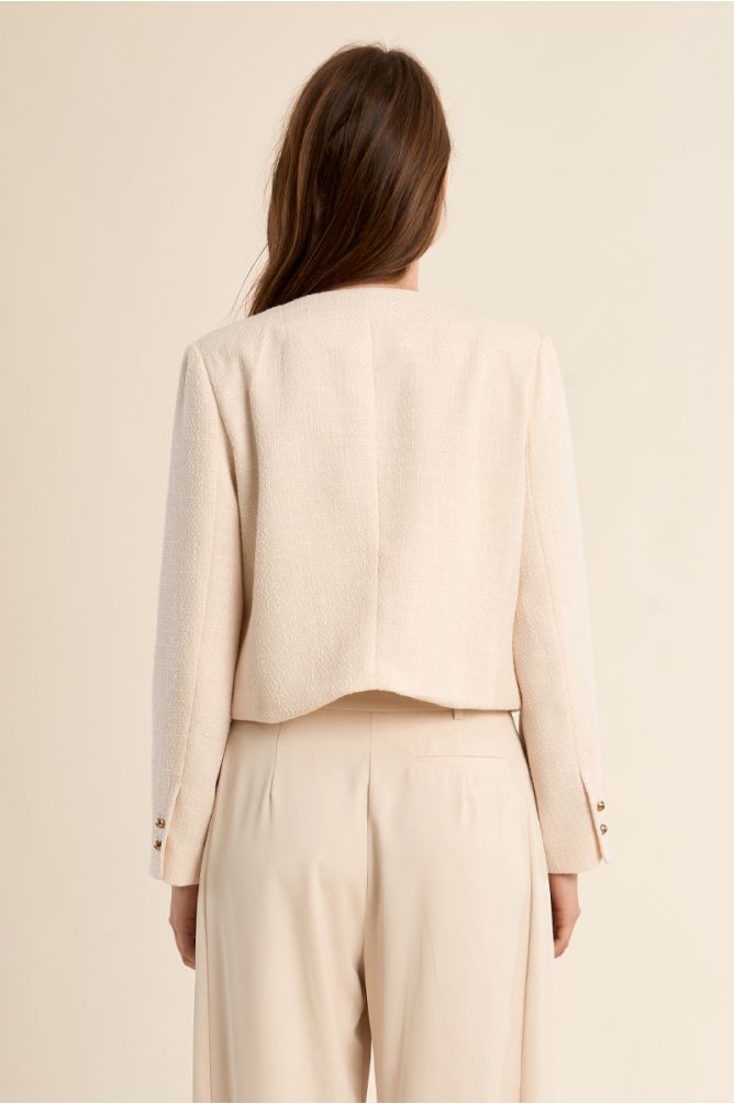 Veste courte, en tweed