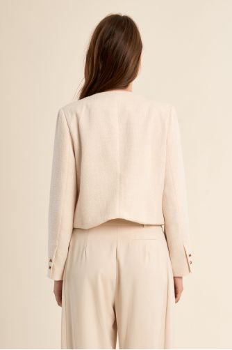 Short jacket, in tweed