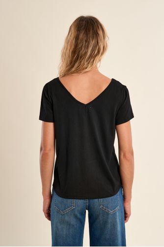 T-shirt décontracté avec détails brodés