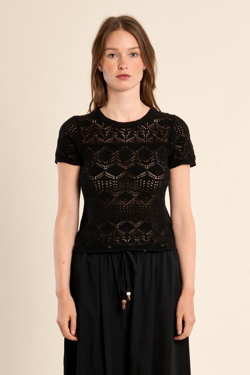 Maille manches courtes en crochet
