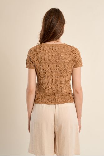 Maille manches courtes en crochet