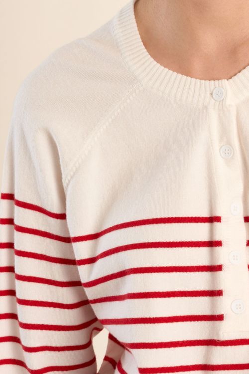 Jersey de mujer de manga larga, estampado rayas.