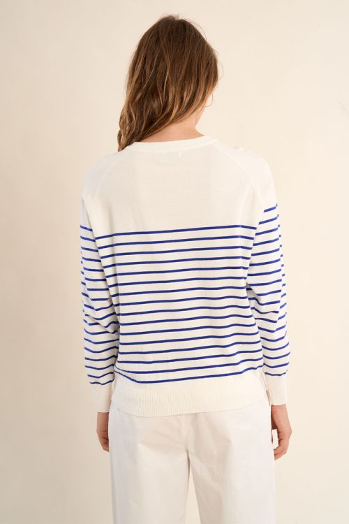 Jersey de mujer de manga larga, estampado rayas.