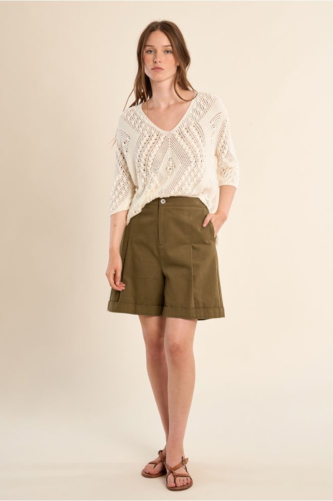 Maille manches courtes en crochet