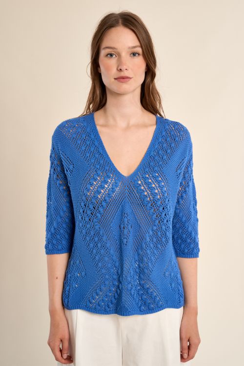 Maille manches courtes en crochet