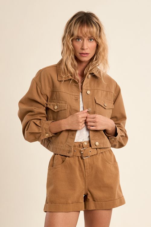 Veste courte en denim