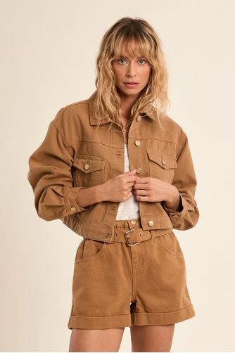 Veste courte en denim