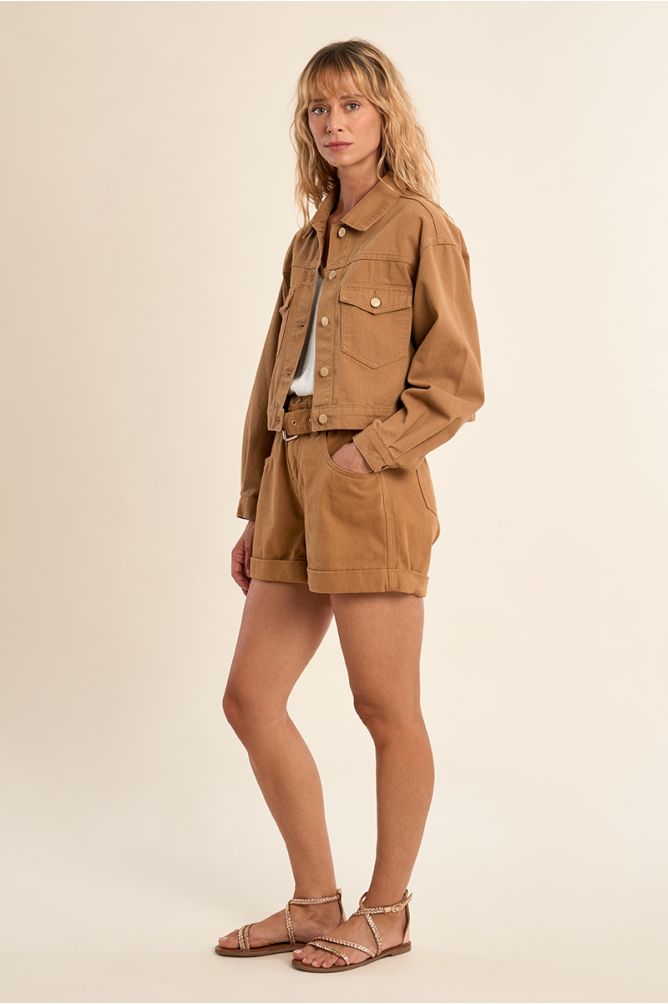 Veste courte en denim