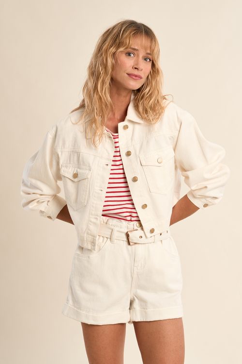 Veste courte en denim