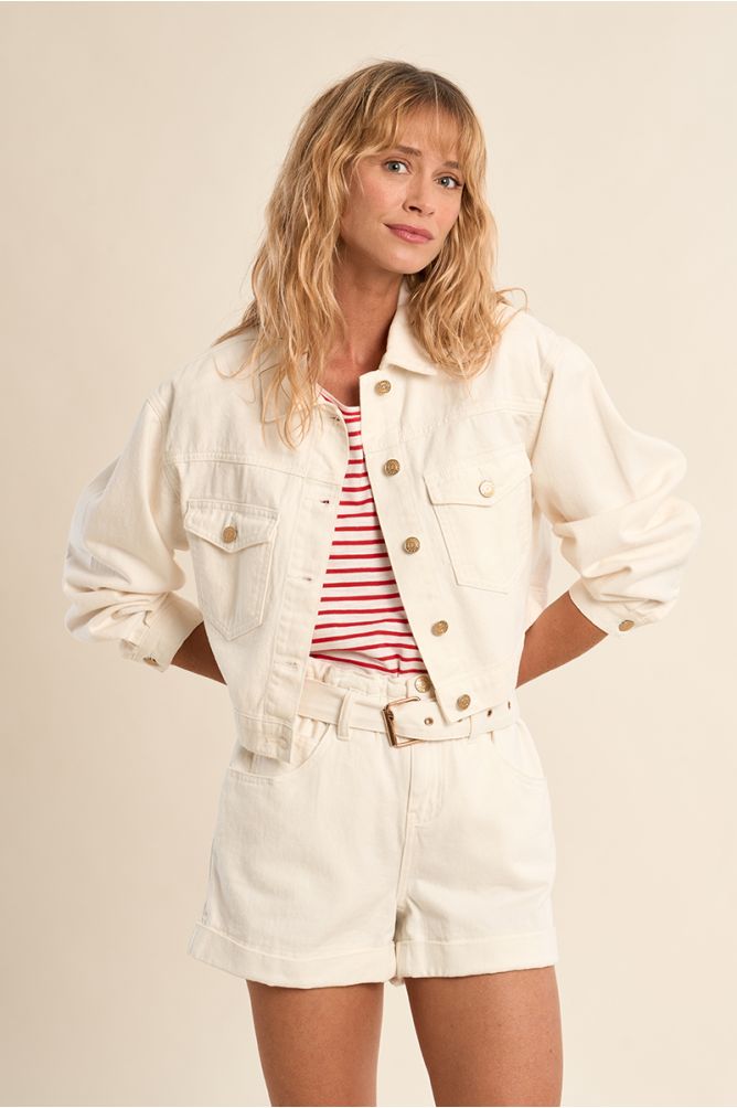 Veste courte en denim