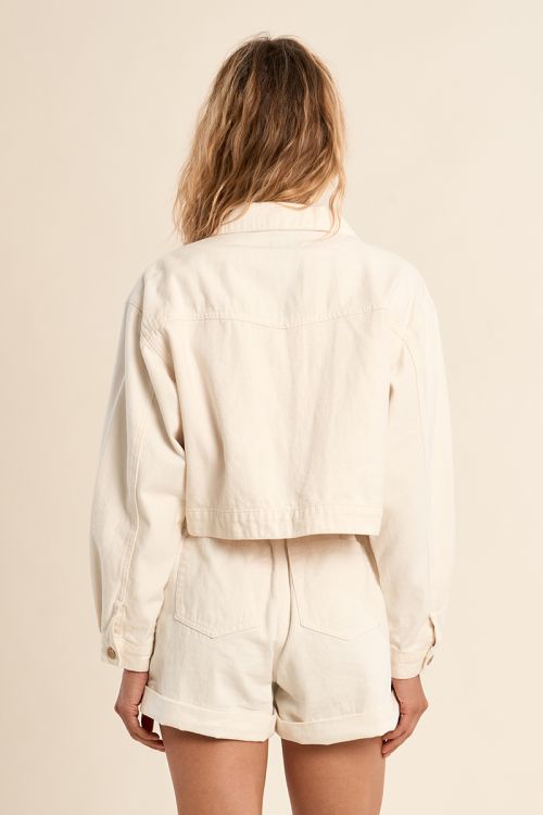 Veste courte en denim