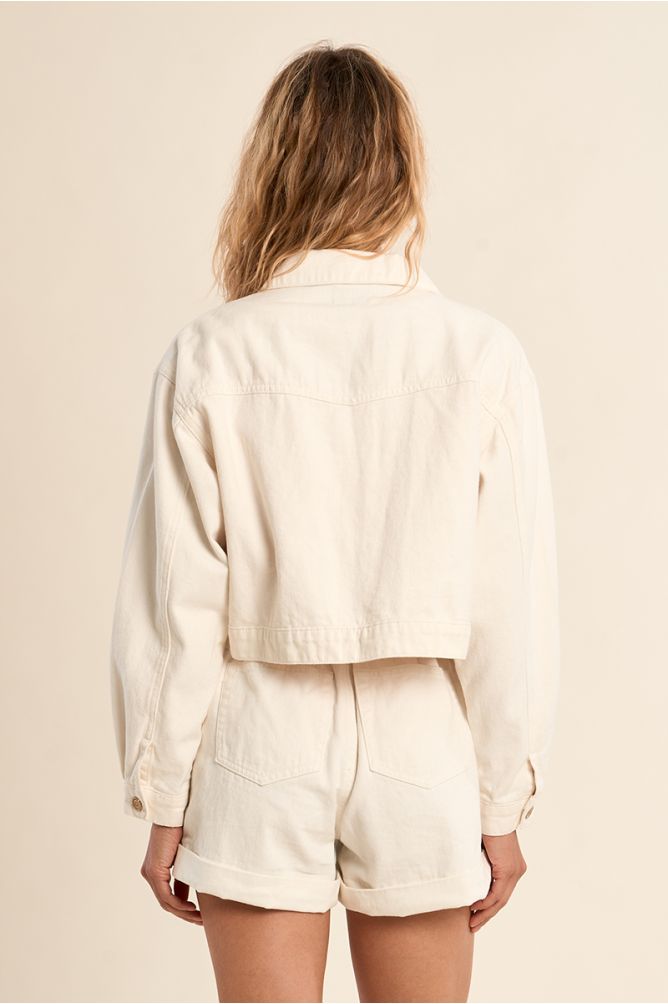 Veste courte en denim