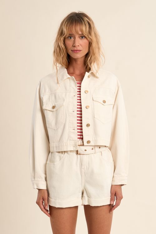 Veste courte en denim