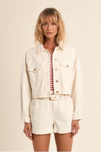 Veste courte en denim