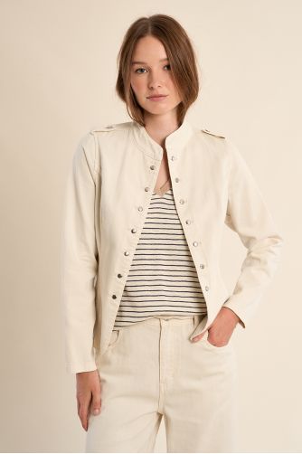 Chaqueta de mujer vaquera, estilo militar.