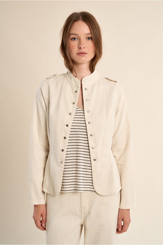 Chaqueta de mujer vaquera, estilo militar.