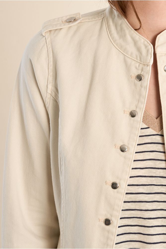 Chaqueta de mujer vaquera, estilo militar.