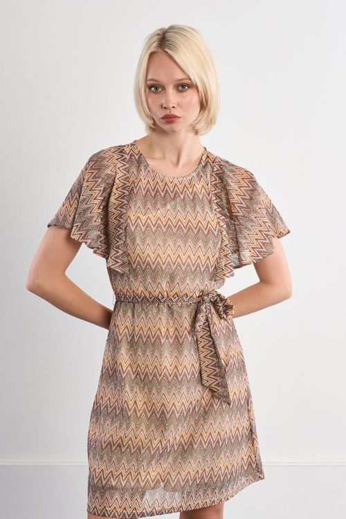 Belted mini dress