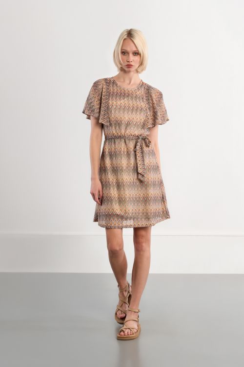 Belted mini dress