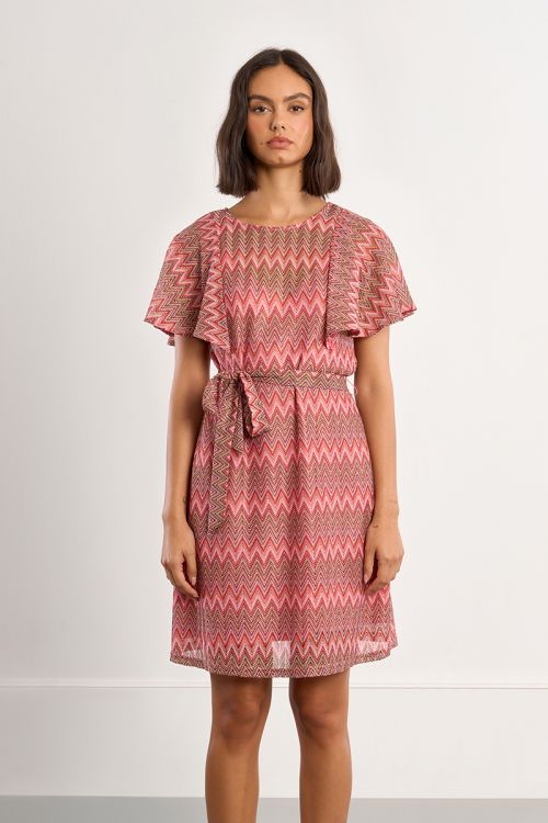 Belted mini dress