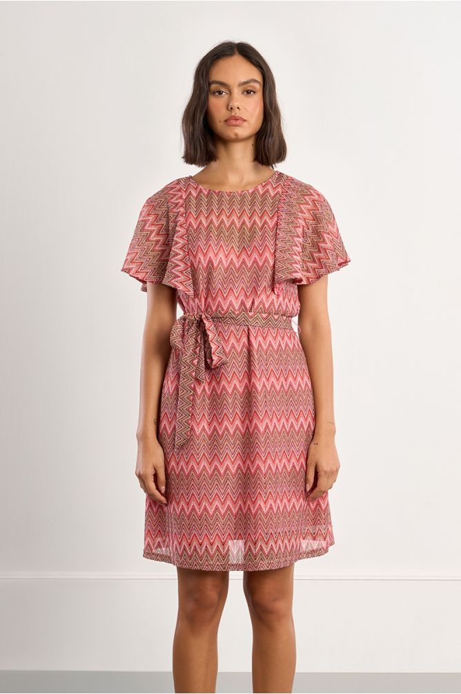 Robe mini ceinturée