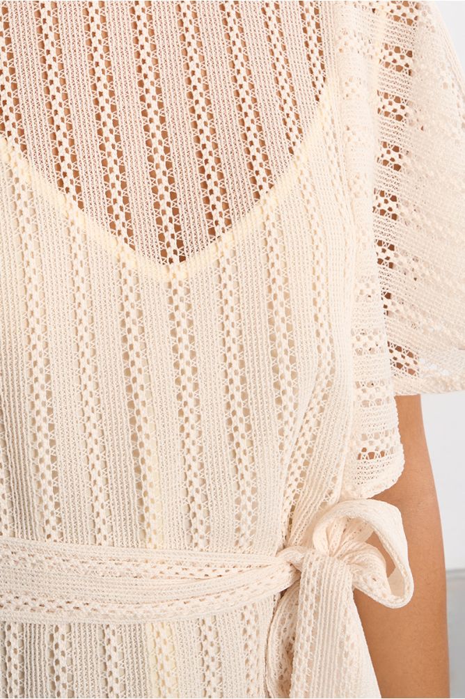 Robe mini en maille ajourée