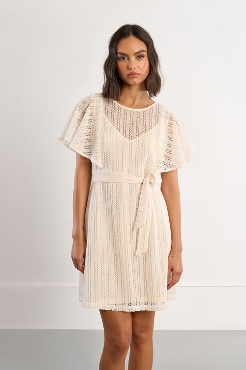 Robe mini en maille ajourée