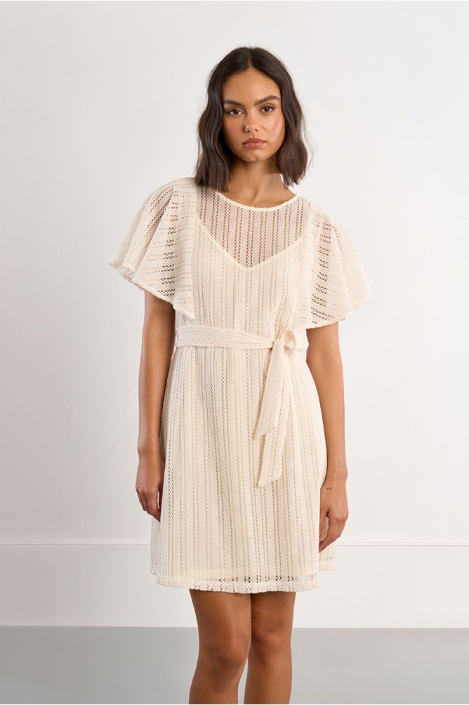 Robe mini en maille ajourée